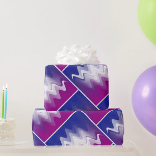 Blue purple white wrapping paper