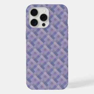 Blue Purple Woven Geometric Pattern iPhone 15 Pro Max Case
