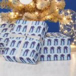 Blue Purple Wrapped Birthday Holiday Gift Present Wrapping Paper<br><div class="desc">Gift wrap features an original illustration of a blue and purple wrapped gift with a bow on top.

Don't see what you're looking for? Need help with customisation? Click "contact this designer" to have something created just for you!</div>