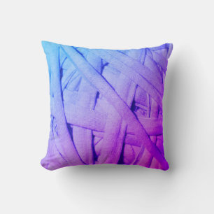 Blue Purple Yarn Details Texture Cushion Pillow