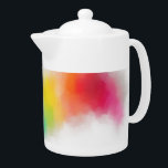 Blue Purple Yellow Green Pink Red  Rainbow Colours<br><div class="desc">Blue Purple Yellow Green Pink Red  Rainbow Colours Modern Colourful Abstract Teapot.</div>