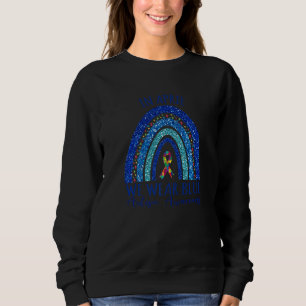 Blue Puzzle Ribbon Autistic Son Love Mum Autism Aw Sweatshirt