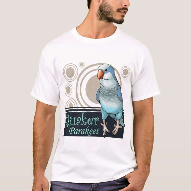 Blue Quaker Parakeet T-Shirt (Front)