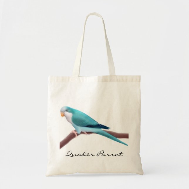Blue Quaker Parrot Tote Bag (Front)