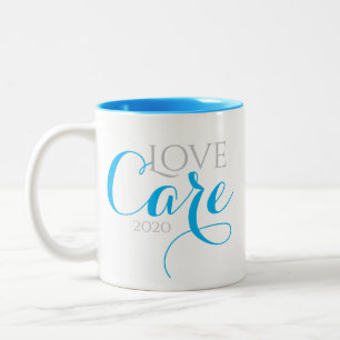 Blue Quarantine Love and Care Mug