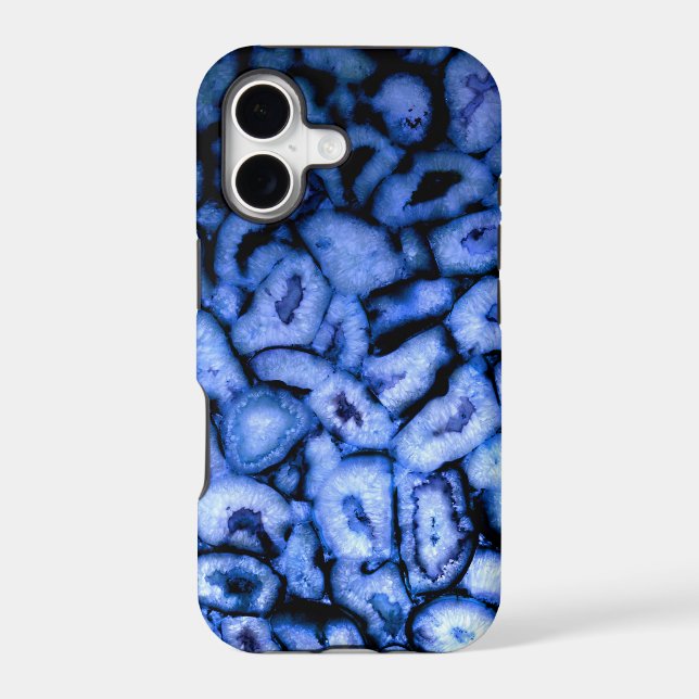 Blue Quartz Agate, blue Geodes, abstract pattern  (Back)