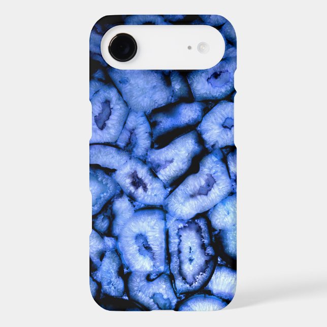 Blue Quartz Agate Geodes Case-Mate iPhone Case (Back)