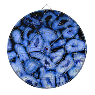 Blue Quartz Agate Geodes Dartboard