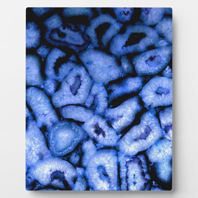 Blue Quartz Agate Geodes Plaque (Front)