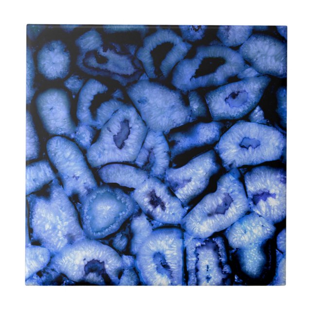 Blue Quartz Agate Geodes Tile (Front)
