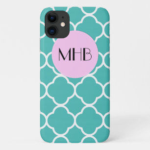 Blue Quatrefoil, Moroccan Trellis, Monogram iPhone 11 Case