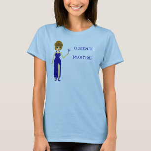 Blue Queenie Martini T-Shirt