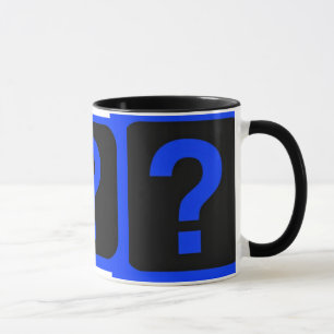 Blue Question Mark Information Area Mug