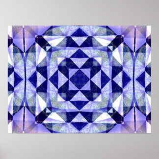 Blue Quilt Abstract Poster