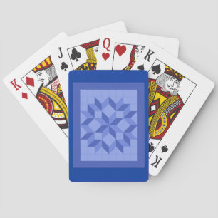 Blue Quilt Effect Playing Cards