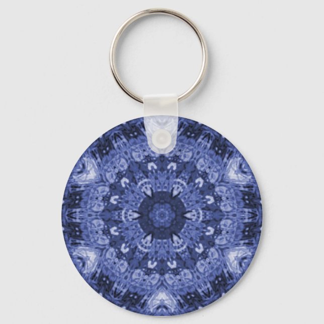 blue quilt keychain (Front)