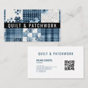Blue Quilt Patchwork Handmade Clothing Business Card