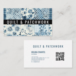 Blue Quilt Patchwork Handmade Clothing Business Card