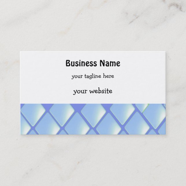 Blue Quilted Diamonds Business Card (Front)