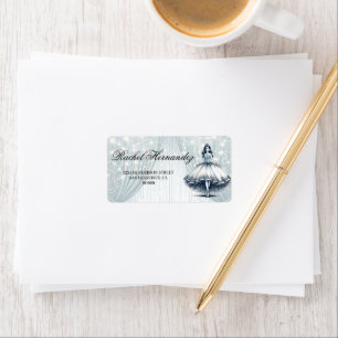 Blue Quinceañera Girl Label