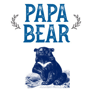 Blue Quirky Papa Bear Mug
