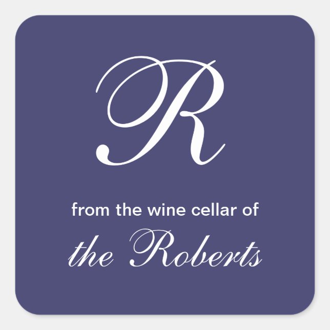 Blue R Monogram From the Wine Cellar of Labels (Front)