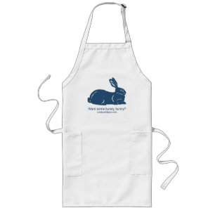Blue Rabbit Apron - Want some bunny, hunny?