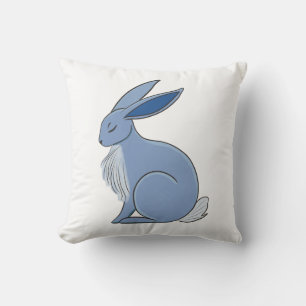 Blue Rabbit Cushion