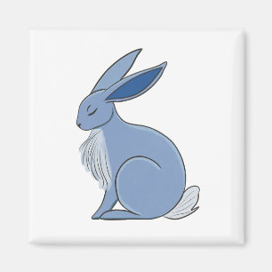 Blue Rabbit Magnet