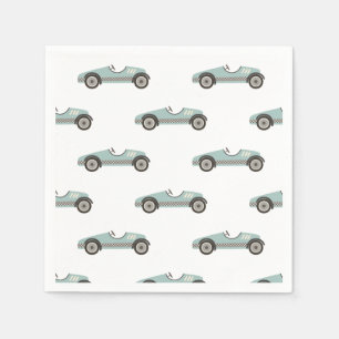 blue Race Car Birthday Napkin