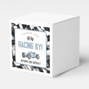 Blue Race Car Birthday Party  Favour Box