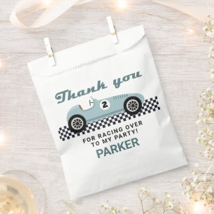 Blue Race Car Racing Birthday Party Favour Bags