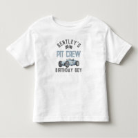Blue Race Car Two Fast Birthday Boy Shirt