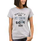 Blue Race Pit Crew Mum Birthday Shirt