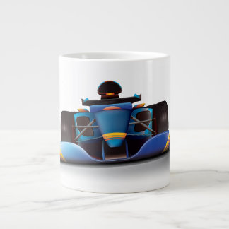 Blue Racing Car Large Coffee Mug