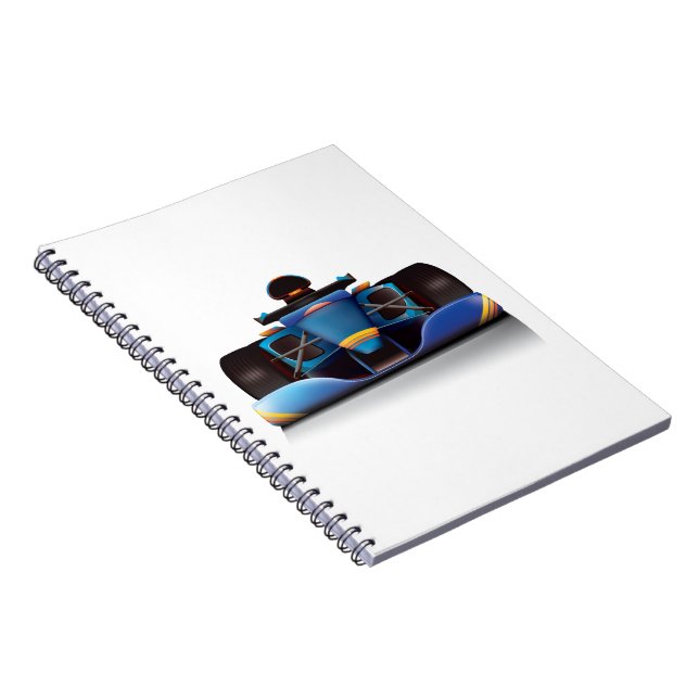 Blue Racing Car Notebook (Right Side)
