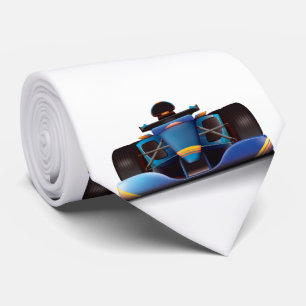 Blue Racing Car Tie
