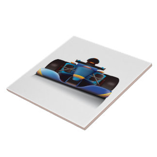 Blue Racing Car Tile
