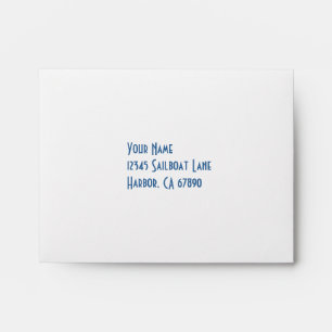 Blue Racing Sailboats Custom Response A2 Envelope