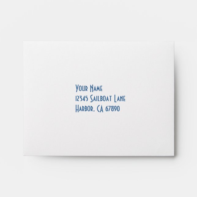 Blue Racing Sailboats Custom Response A2 Envelope (Front)