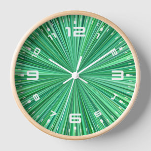 Blue Radial Stripes Background-23156 Clock