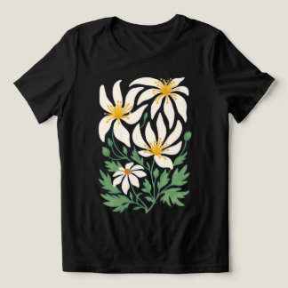 Blue Radiance Women’s Abstract Floral T‑Shirt Tri-Blend Shirt
