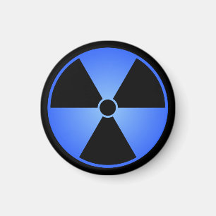 Blue Radiation Symbol Magnet