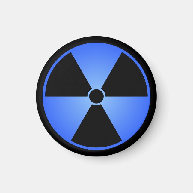 Blue Radiation Symbol Magnet (Front)