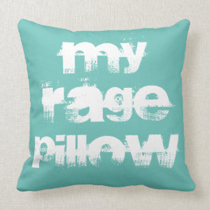 Blue Rage Therapy Healing Punching Throw Pillow
