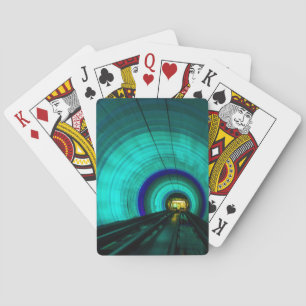 Blue railroad tunnel, Singapore Playing Cards