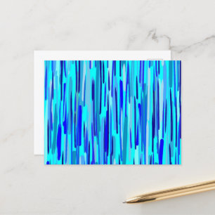 Blue Rain Drops Abstract  Postcard