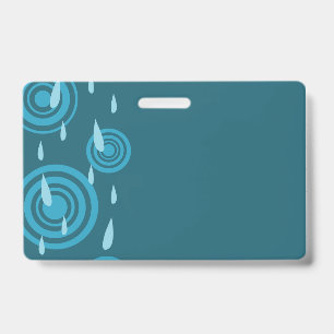 Blue Rain ID Badge