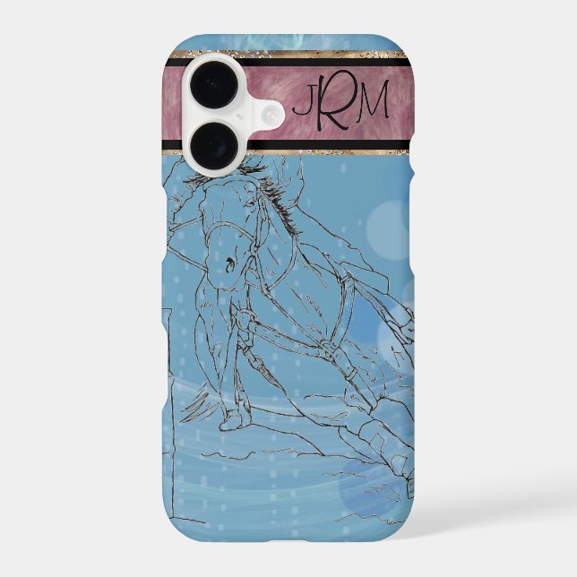 Blue Rain Monogram Barrel Racer (Back)