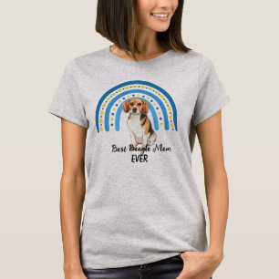 Blue Rainbow Best Beagle Mum T-Shirt